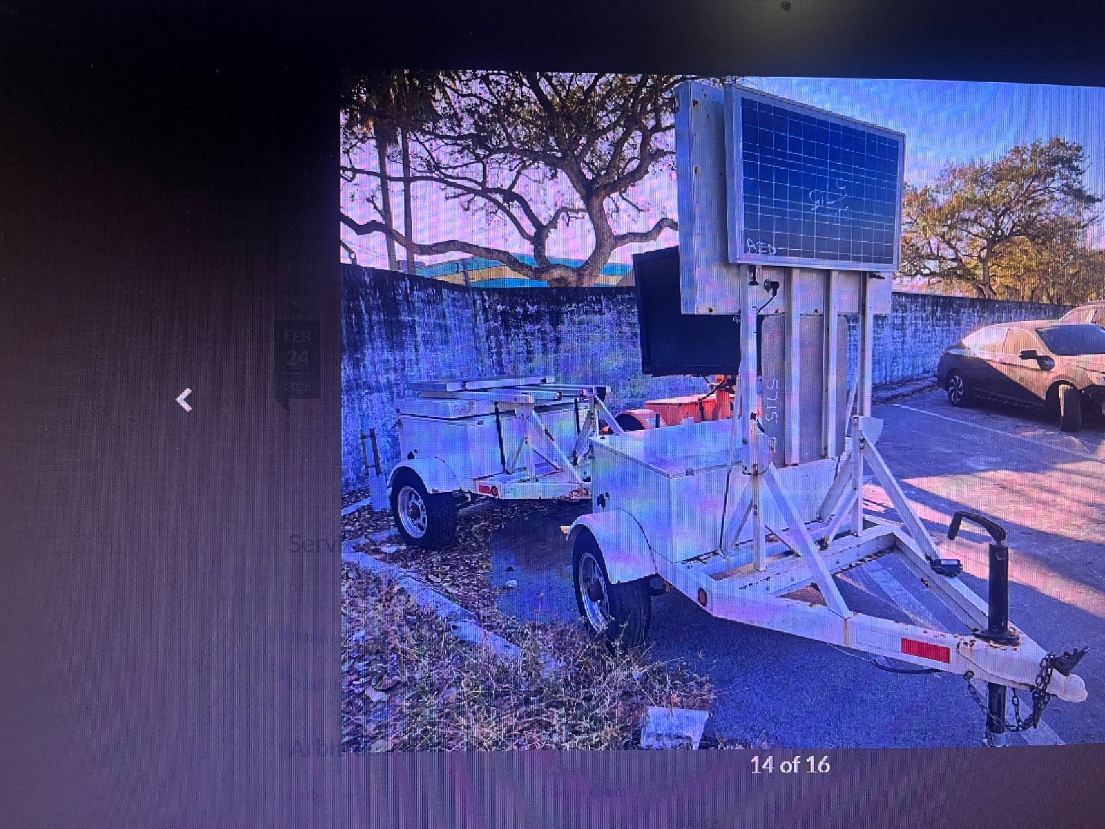 Full Color Programmable LED Sign Board on Trailer – 4&prime; High x 8&prime; Wide – USA Made