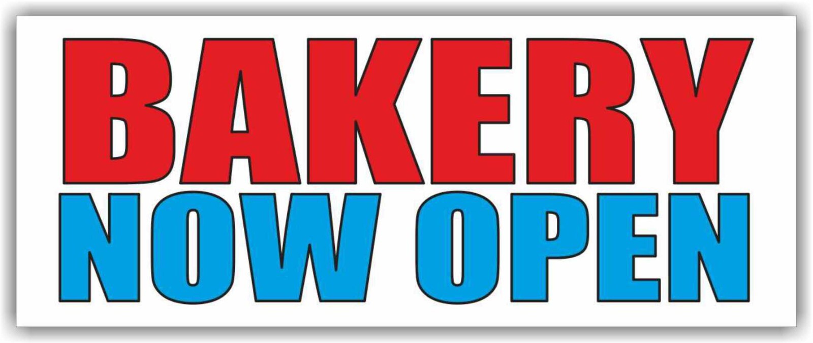 BAKERY NOW OPEN Advertising Banner Vinyl Mesh Sign Donuts Croissant Cookies food