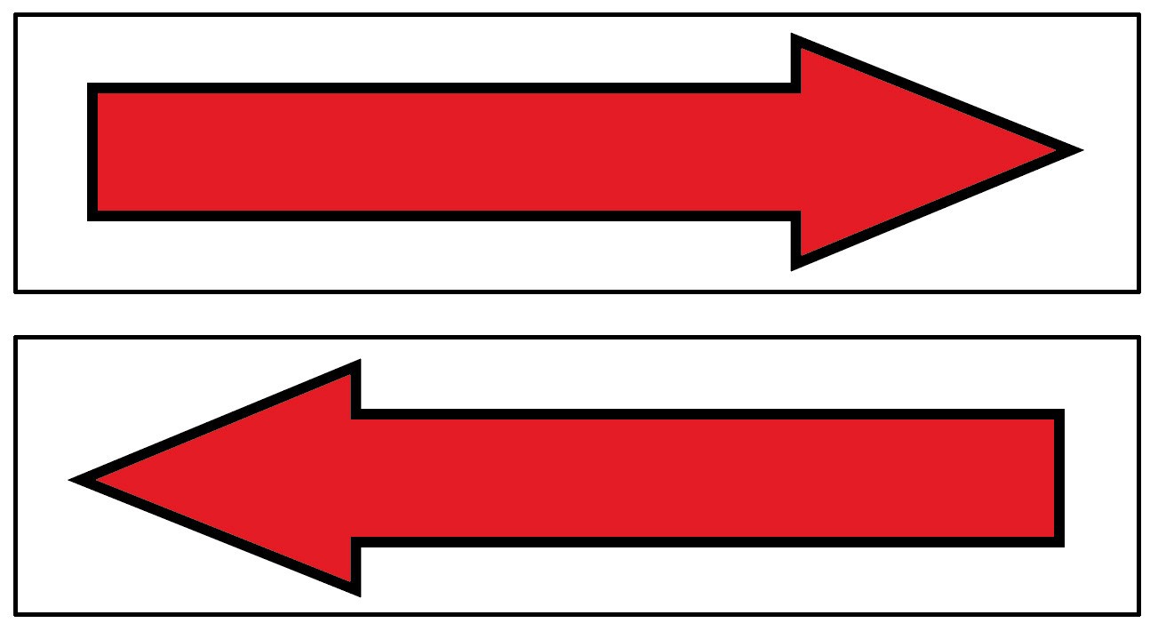 2 Pack 6×24 Inch ARROW Real Estate Rider Corrugated Plastic Sign wrb