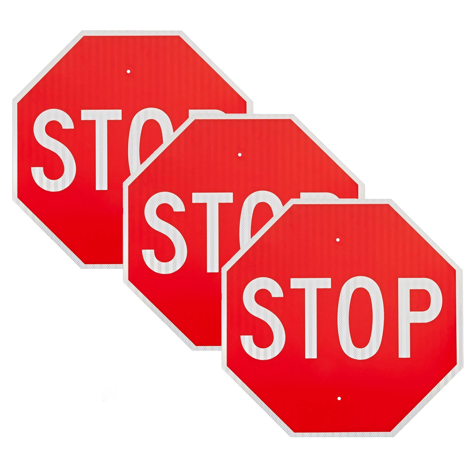 3 Pack 18&Prime;x18&Prime; Stop Sign by – High Intensity Prismatic Aluminum – UV Protecte…