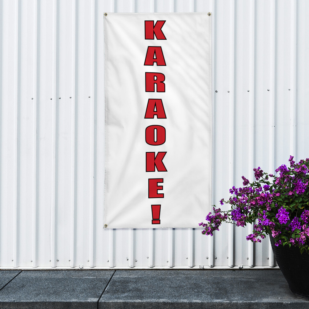Vertical Vinyl Banner Multiple Sizes Karaoke Promotion Business Business Outdoor