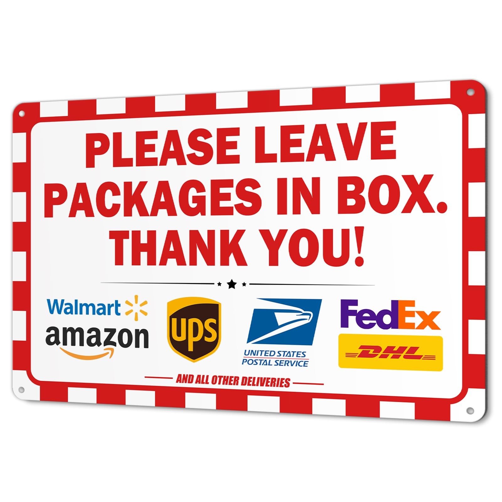 8×12&Prime; « Please Leave Packages in Box » Package Delivery Sign for Outside