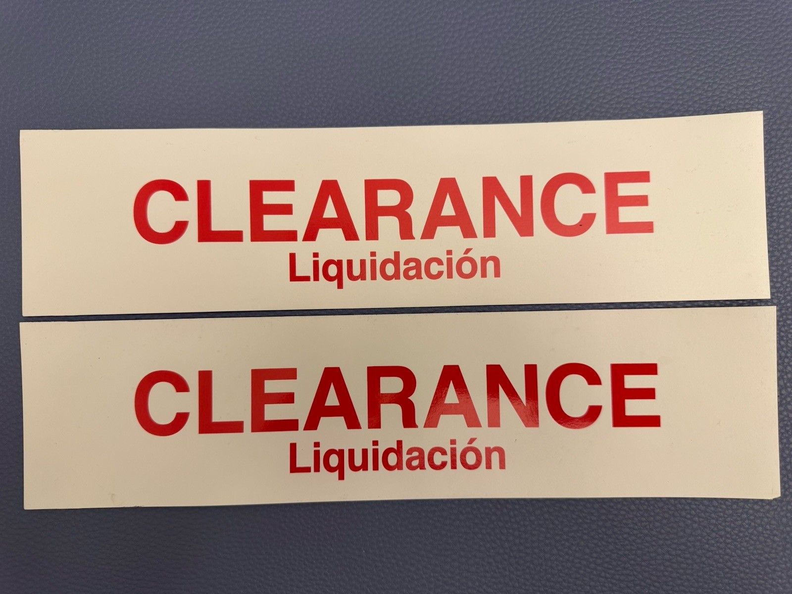 Lot 2 CLEARANCE Big 12” Glossy Magnet Sticker Sign Retail Advertising Quality