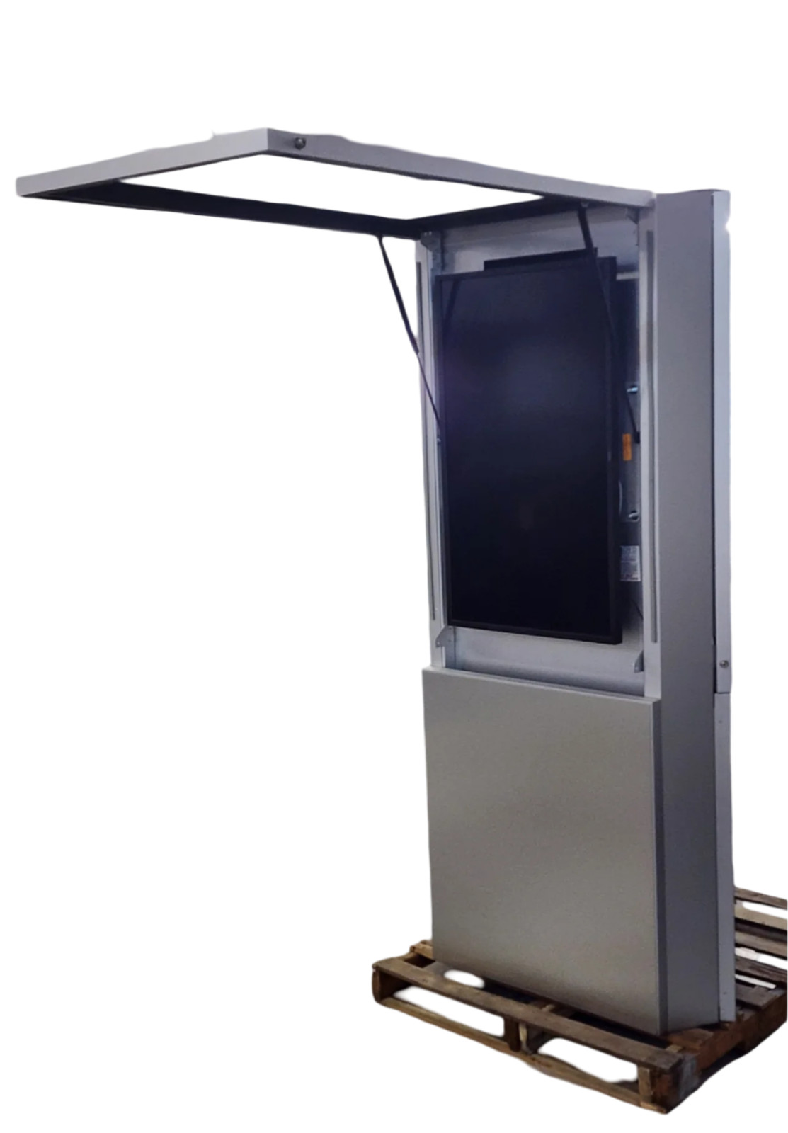 Big Floor Standing 3-Sided Portrait Indoor Kiosk Enclosure, 84&Prime;
