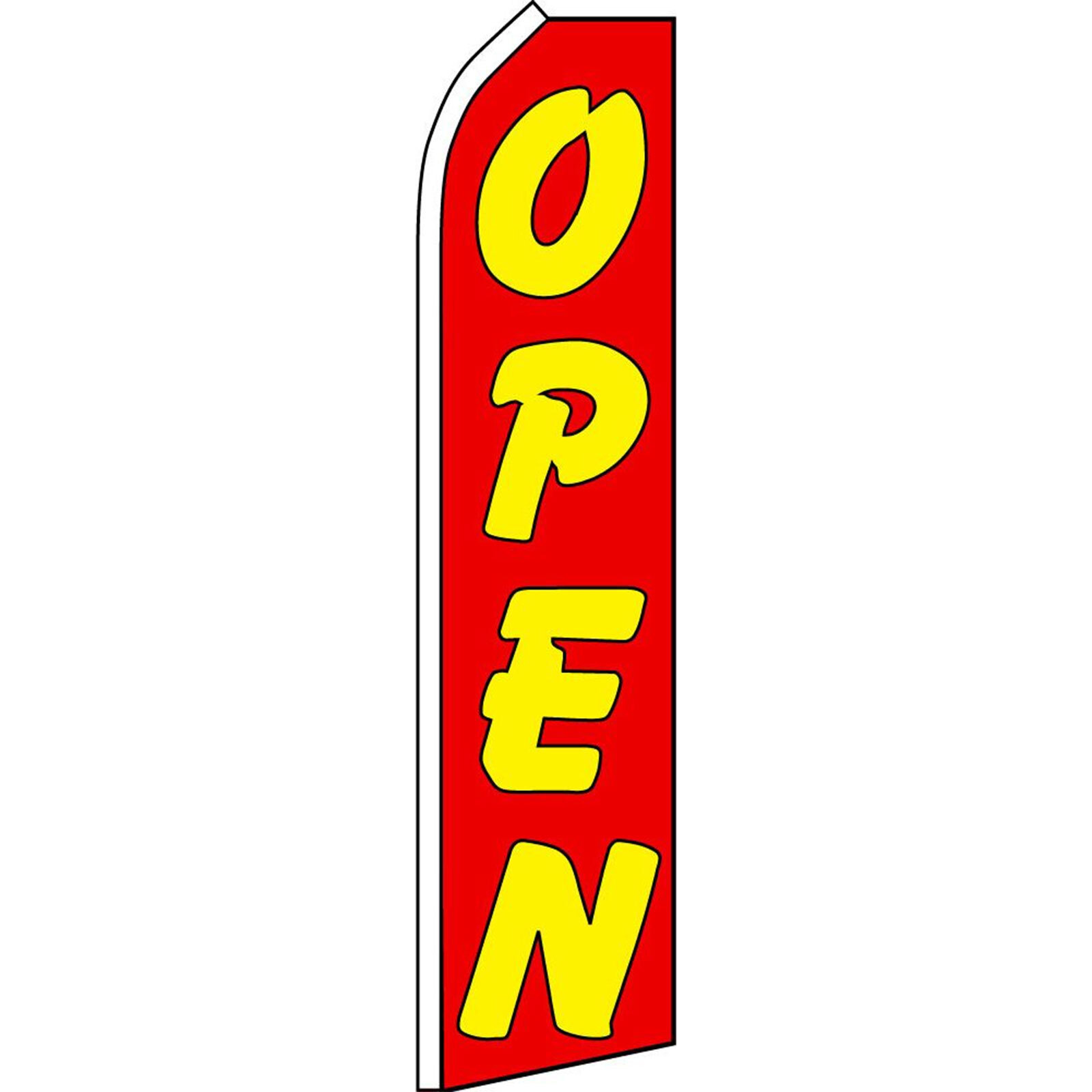 Open 2 1/2 ft X 11 1/2 ft Swooper Flag