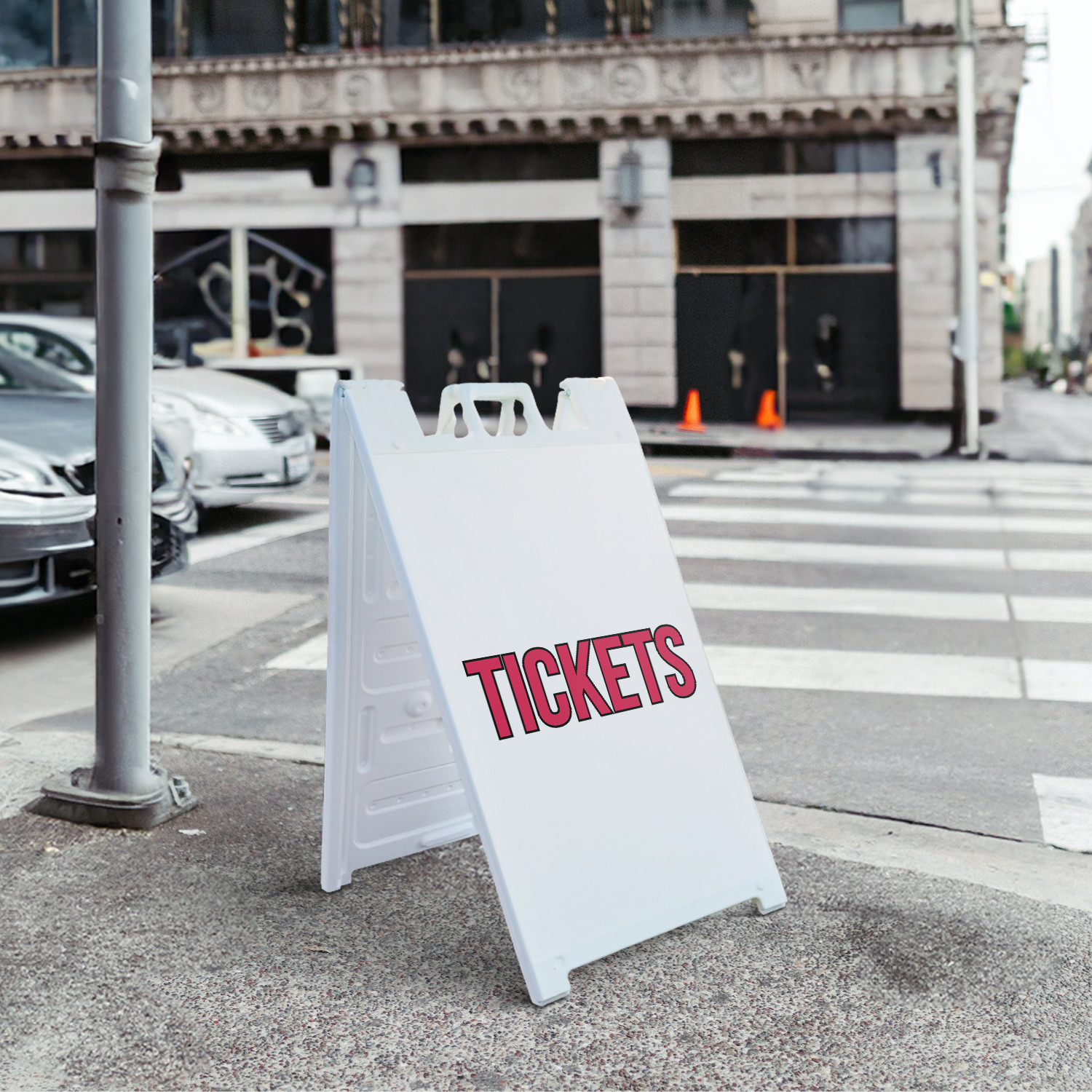 Tickets Heavy Duty A-Frame Sidewalk Sign Event Promotions Bold Message Large