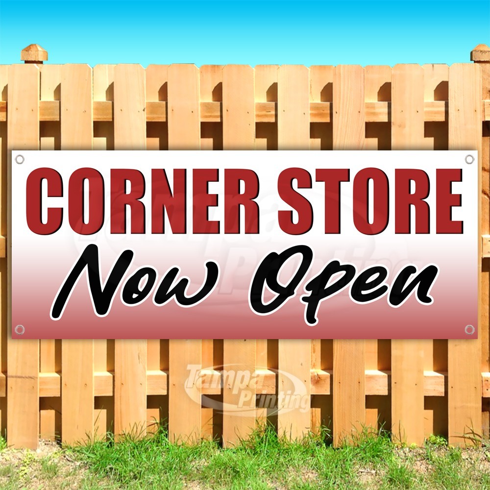 CORNER STORE NOW OPEN Advertising Grocery Vinyl Banner Flag Sign USA SB10732