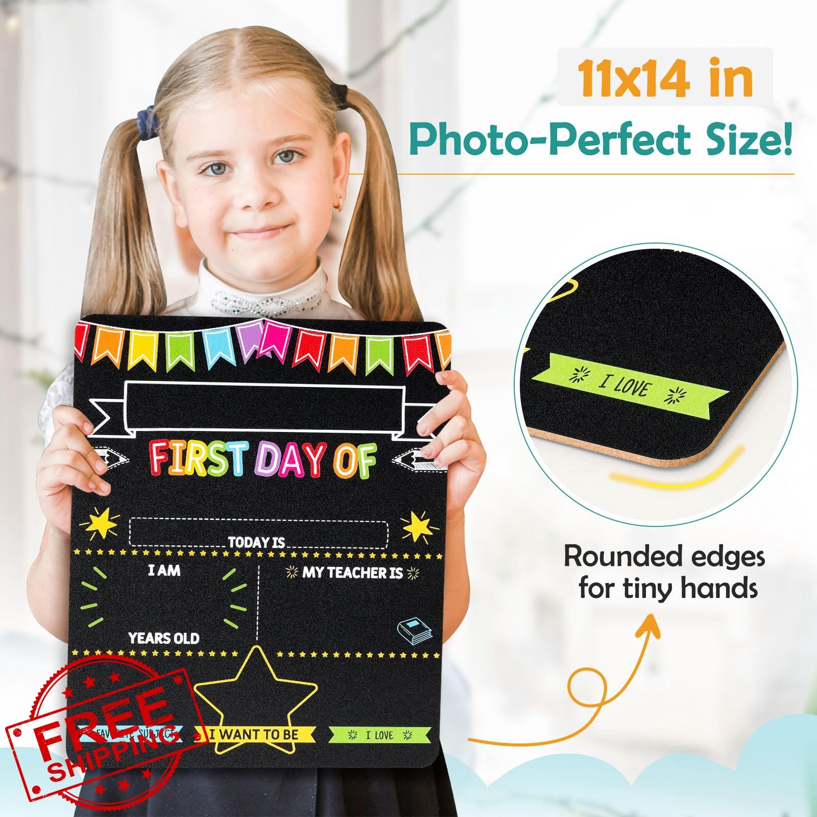 4 THOUGHT Color Bunting Vertical Sign