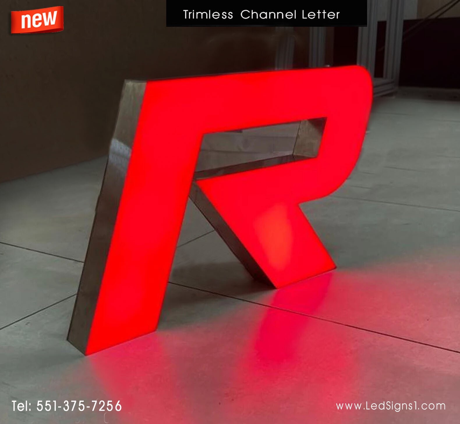 Custom made Trim less Channel Letters Signs Storefront signage 20 Inches