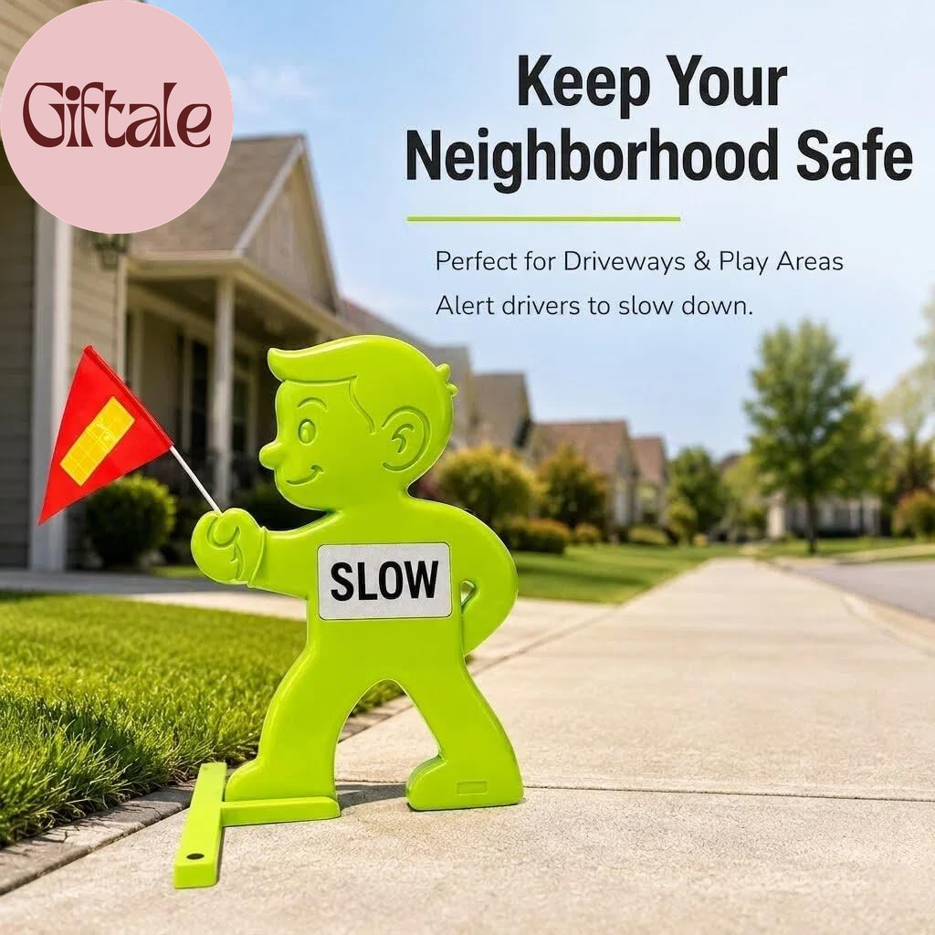 Slow Children at Play Safety Sign, 31 Inch | Reflective Flag