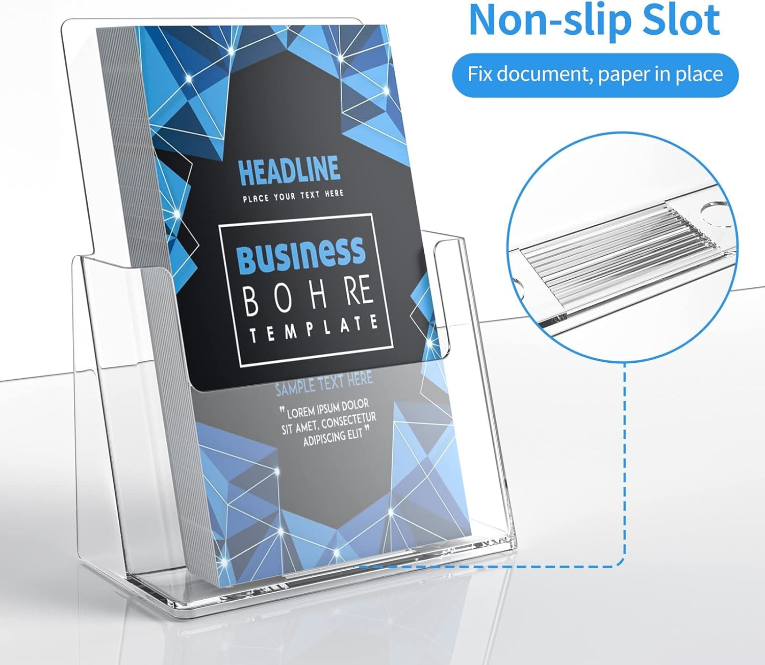 zavekia 2 Pack 6 » x 9 » Acrylic Brochure Holder,wide brochure leaflet clear