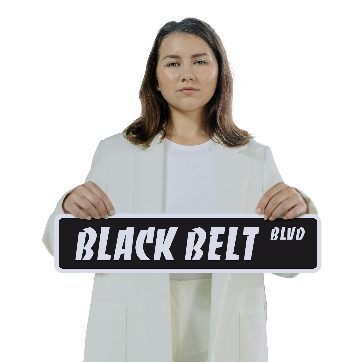 BLACK BELT Street Sign (2 Pack) Metal Road Sign karate tae kwon do martial