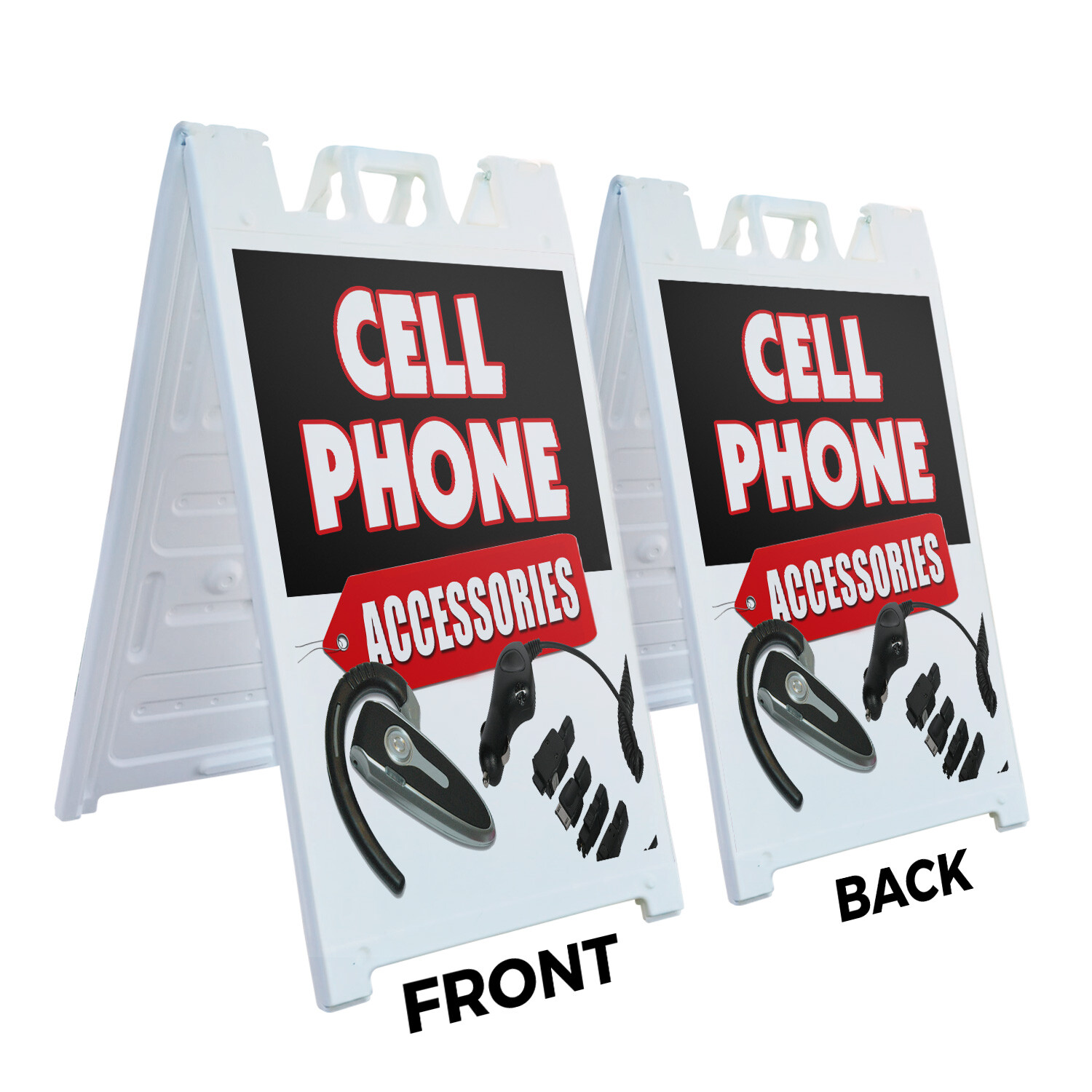 A-frame Sidewalk Cell Phone Accessories 24&Prime; x 36&Prime; Double Sided A-Frame Sidewalk
