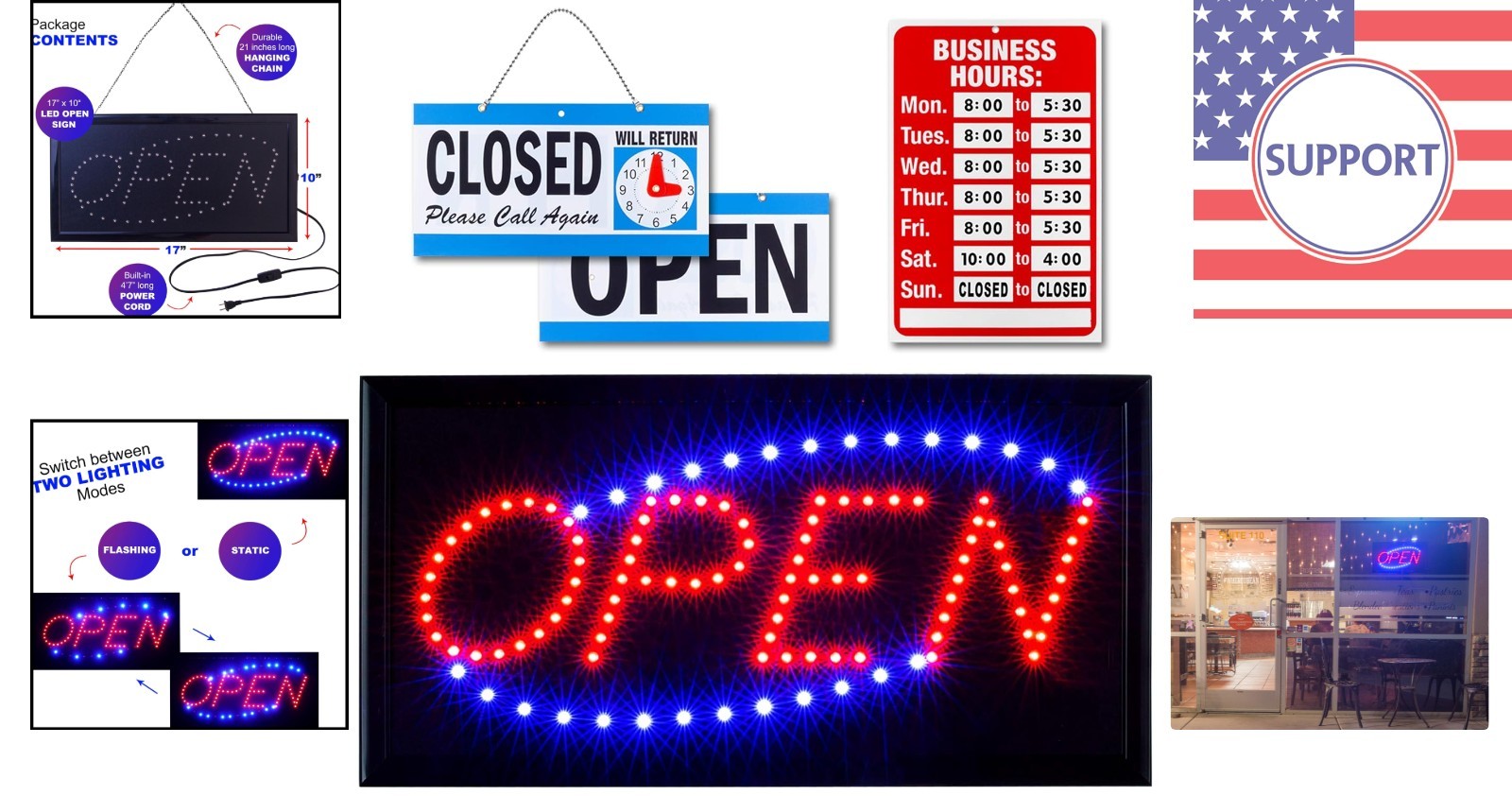 Attractive Neon Open Sign with Two Lighting Modes – Easy Install Solution
