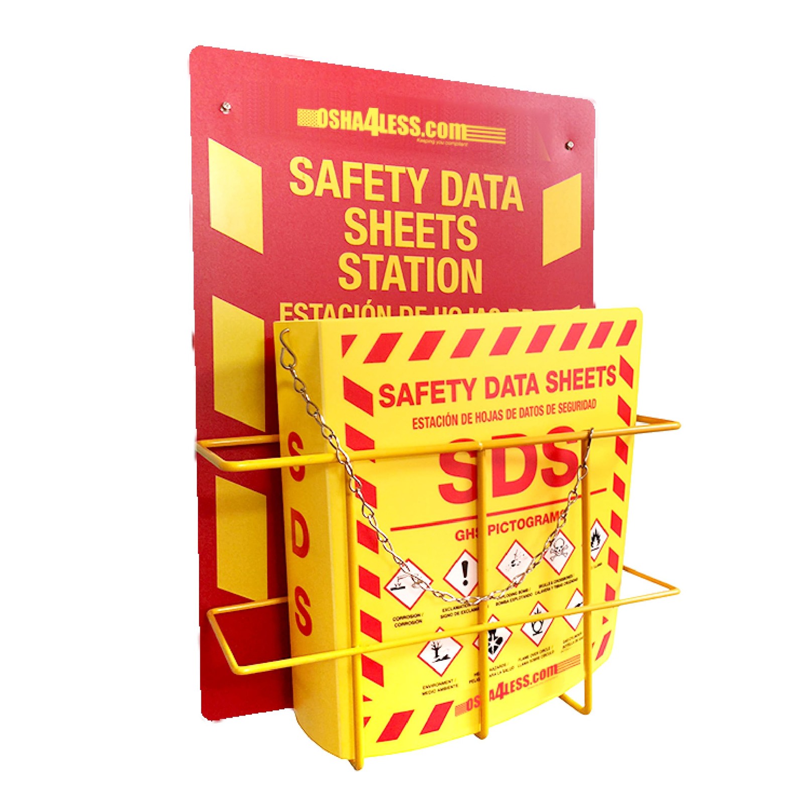 Bilingual Right to Know SDS Center Wire Rack and 3&Prime; Binder with 2020 Updated …