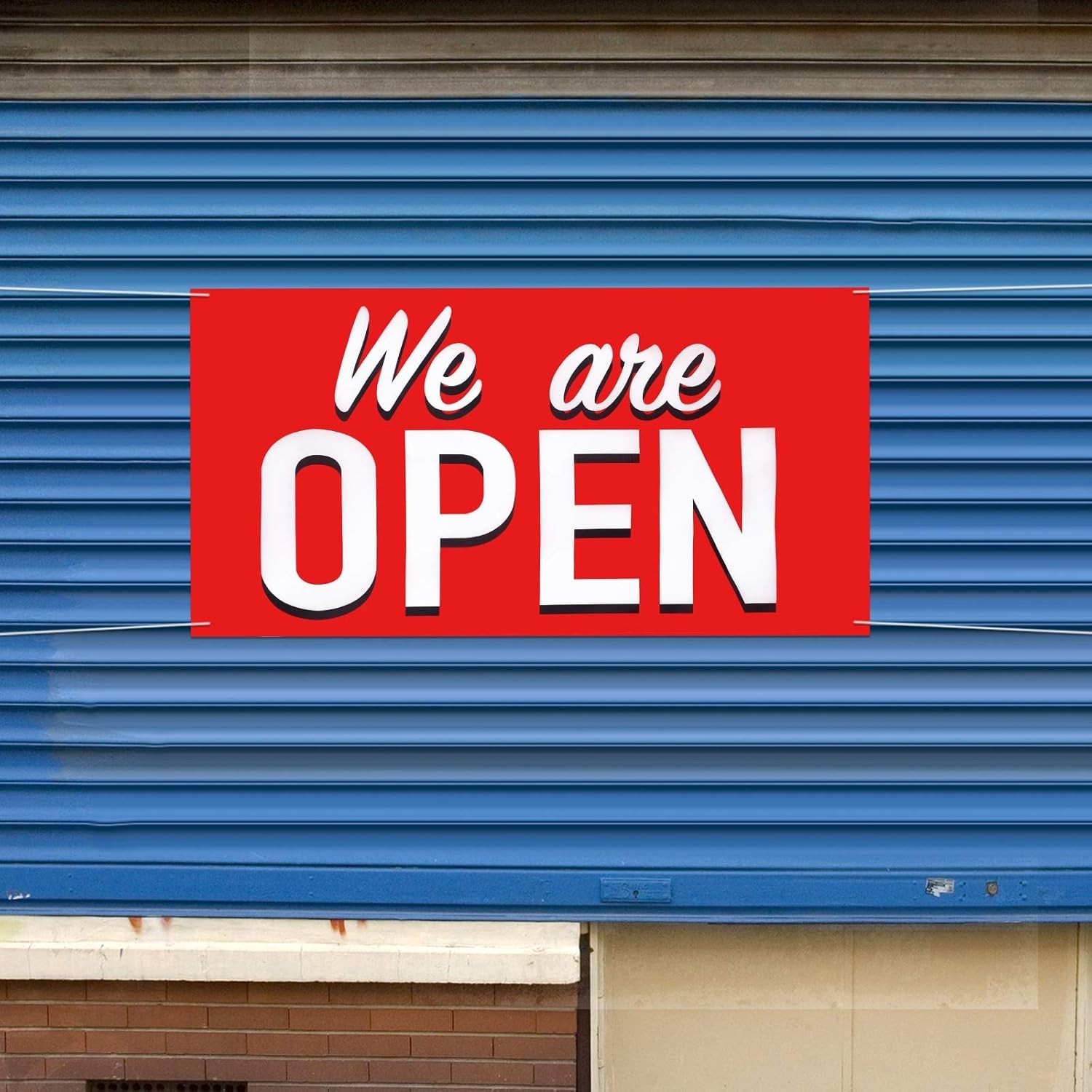 We Are Open Banner Polyester Oxford Cloth We Are Open Store Sign Outdoor Indo…