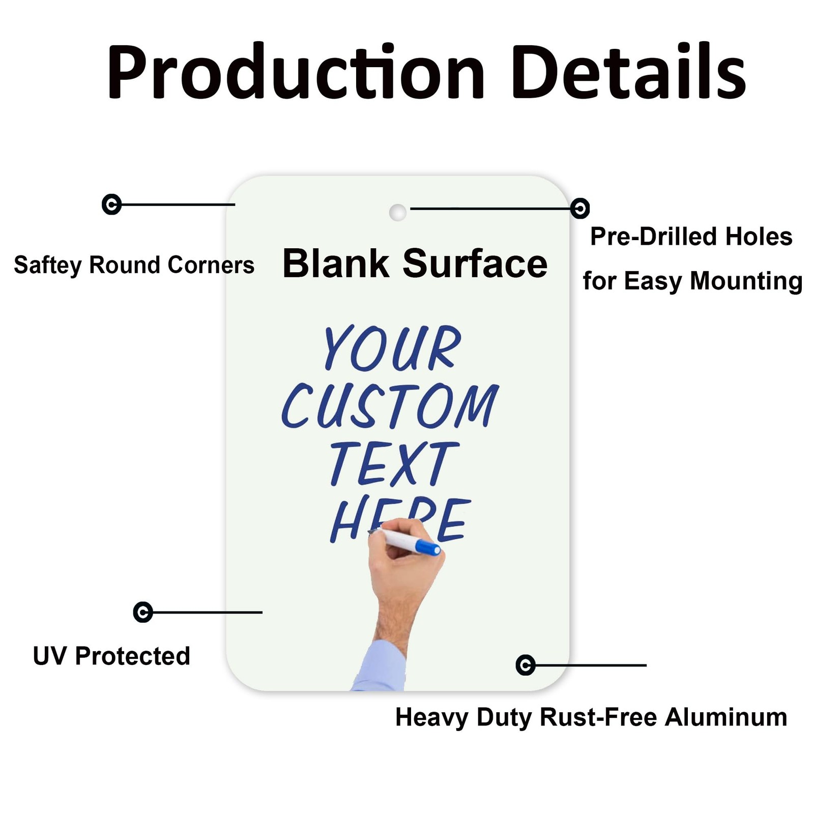2 Pack 18×12 inch Blank White Metal Sign UV Protected Rust-Free Aluminum