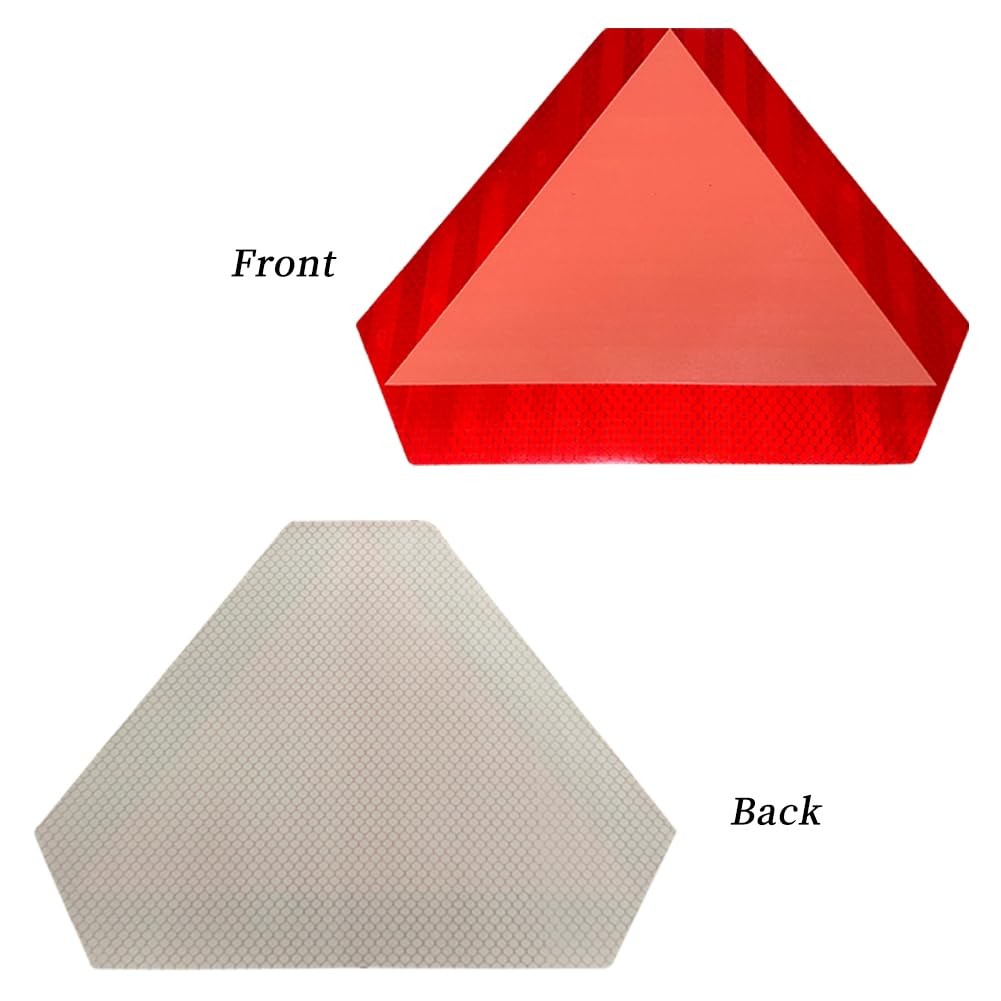 5Pcs Slow Moving Vehicle Sign Stickers, 5 Inch x 6 5 x 6 inch, Yellow + Red