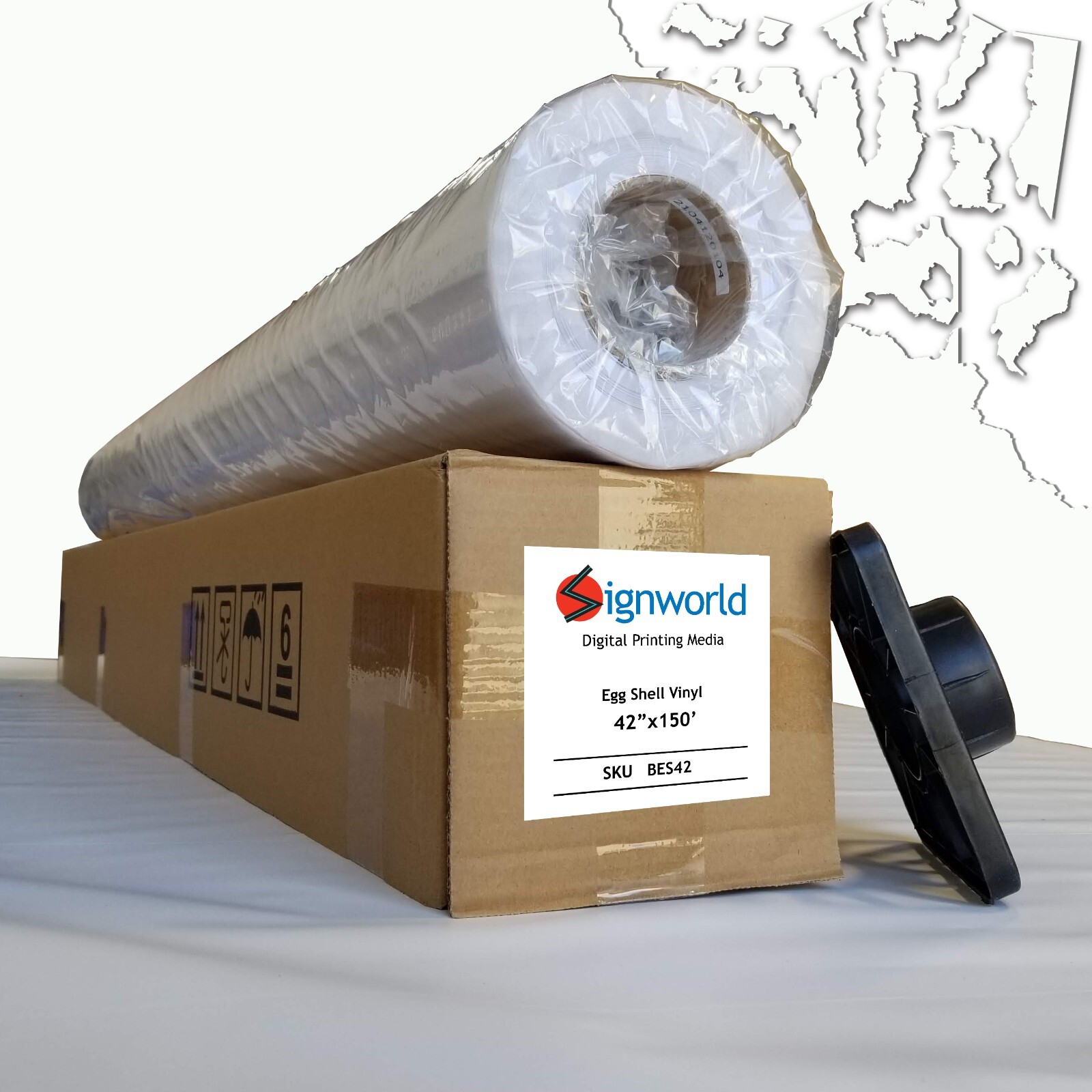 Signworld Tamper-Evident, Tamper-Proof, Destructible Eggshell Vinyl 42&Prime; x 150&prime;