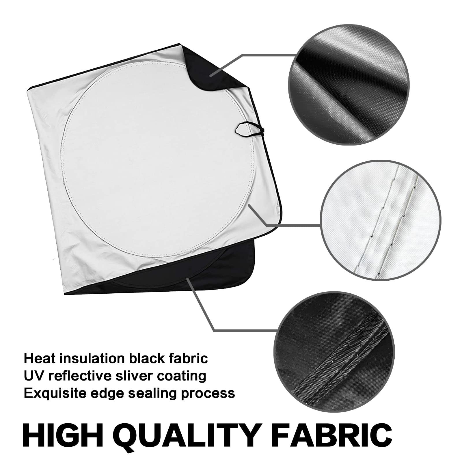 Black Gold Marble Windshield Sun Shade, Front Window Sun Shade for Car SUV Tr…