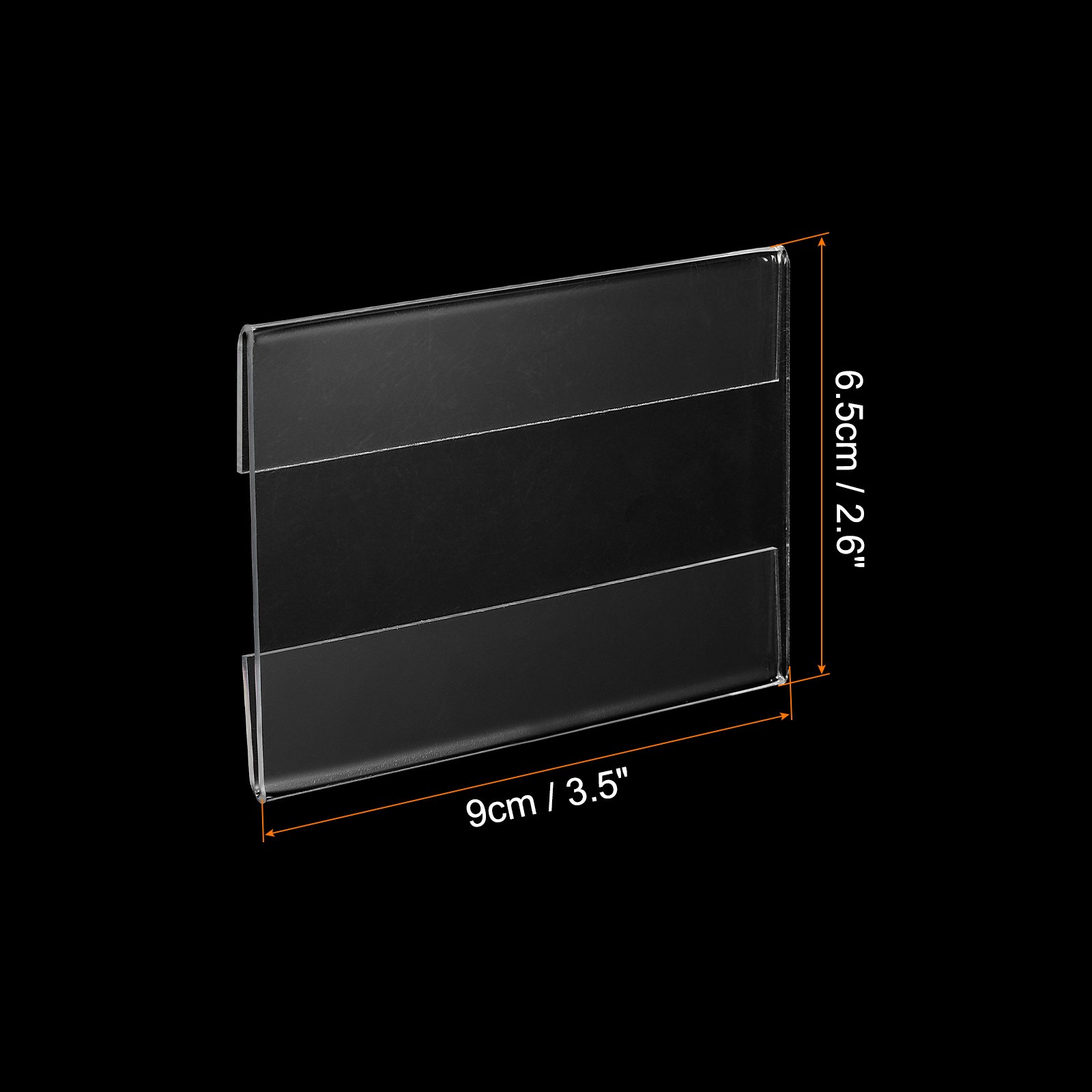 10Pcs 2.5×3.5&Prime; Wall Mount Acrylic Sign Holder with Tape for Office, Clear
