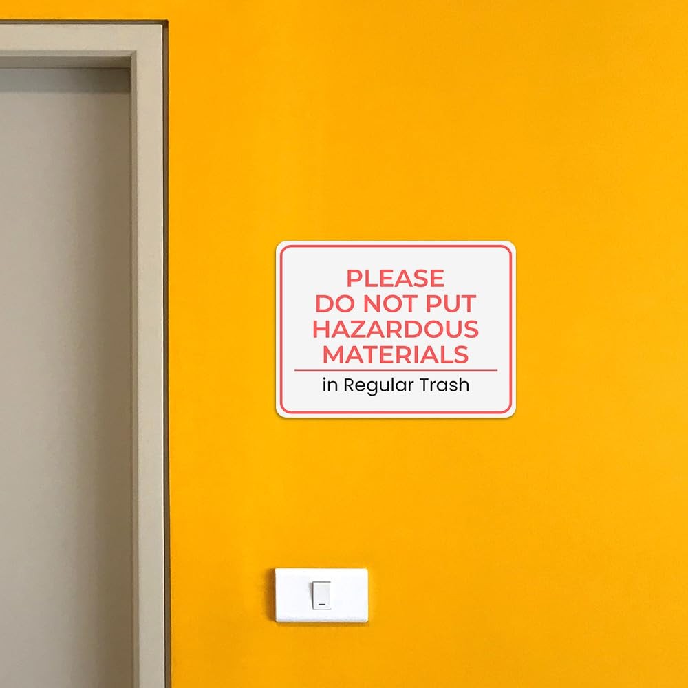 Classic Framed Plus Please Do Not Put Hazardous Materials in Regular Trash Sign