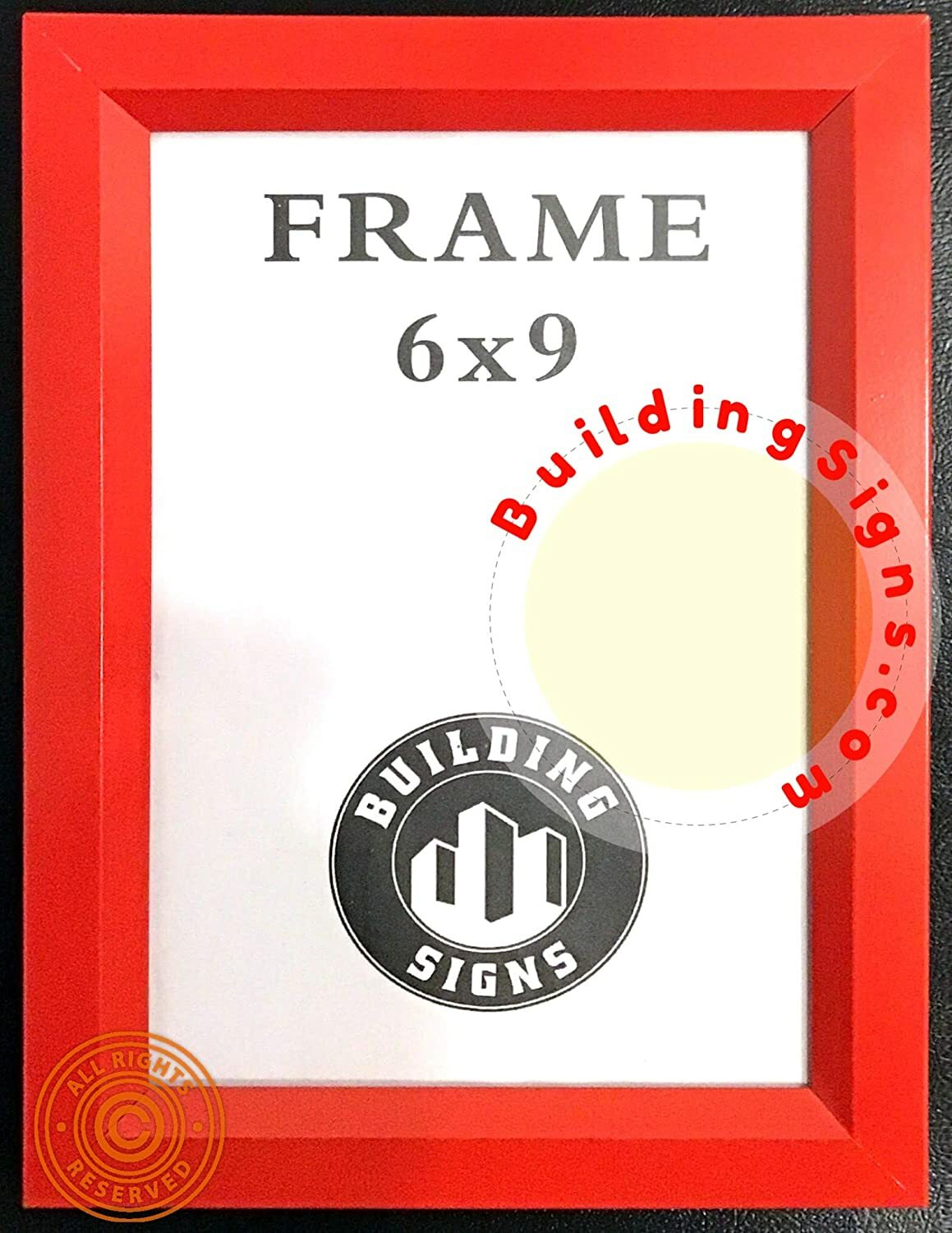 Red Inspection Frame 6×9 (Heavy Duty, Aluminum)-REF24-1027