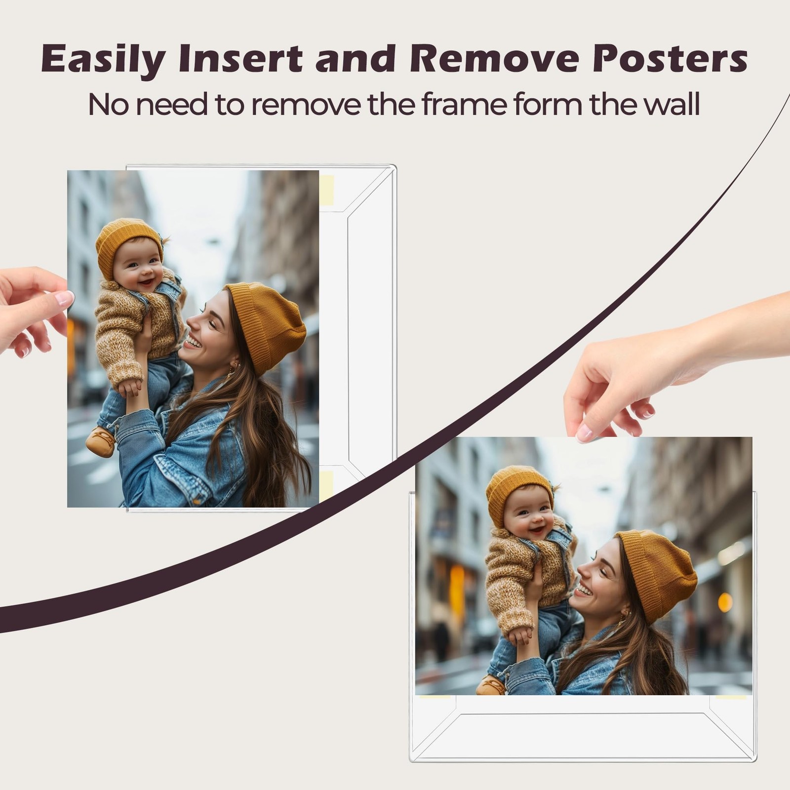 10 x 12 Acrylic Picture Frame, Horizontal/Vertical Clear Photo Frame for Wall…