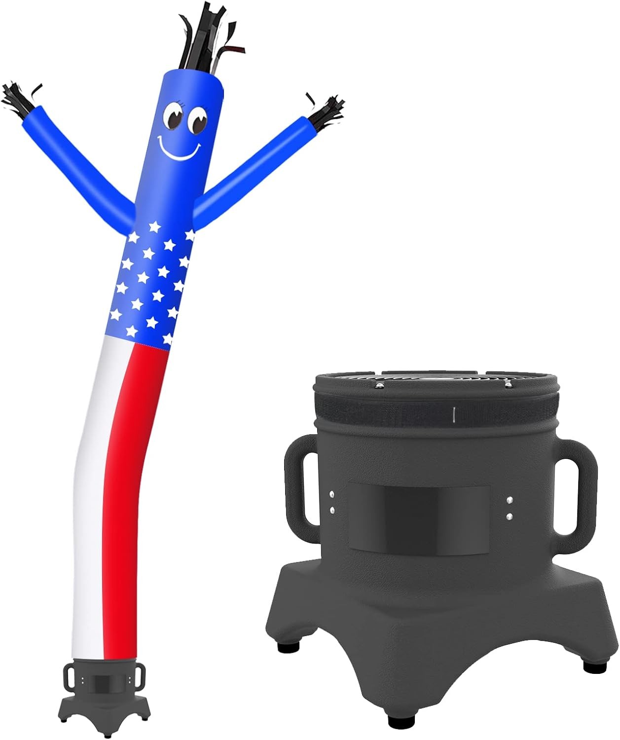 MOUNTO 10ft Inflatable Dancer Waving Tube Man Store Sign US Flag