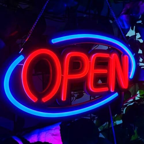Bright Dimmable Neon Open Sign – LED Light for Business, Store, Bar, Office – 14