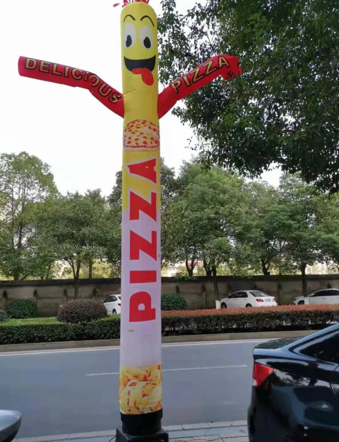 20ft Tall Pizza Air Inflatable Tube Man Dancer without Arrow Delicious Pizza