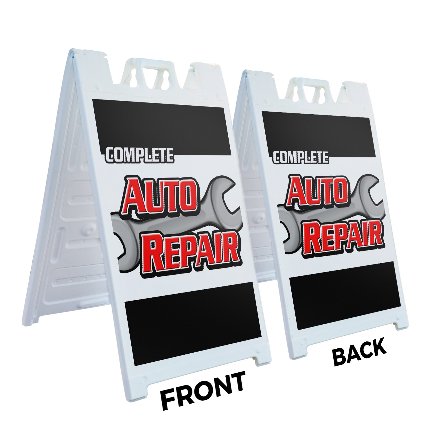 A-frame Sidewalk Complete Auto Repair 24&Prime; x 36&Prime; Double Sided A-Frame Sidewalk Si