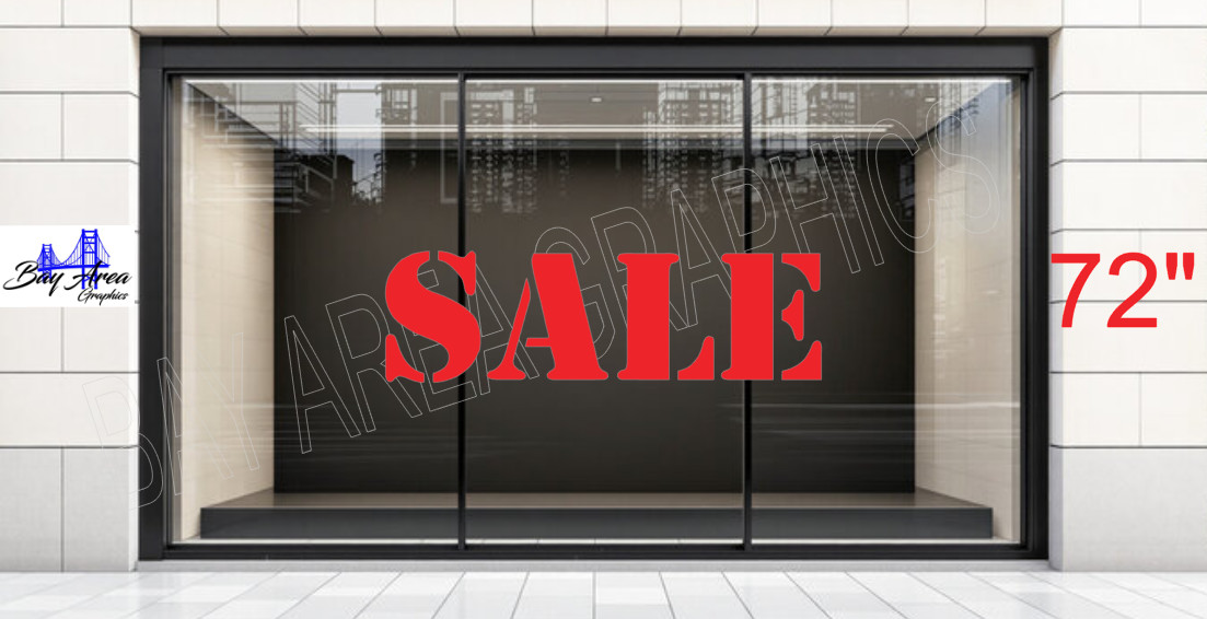 STORE SALE SIGN VINYL DECAL WINDOW EXTERIOR WATERPROOF MADE WITH ORACAL 651