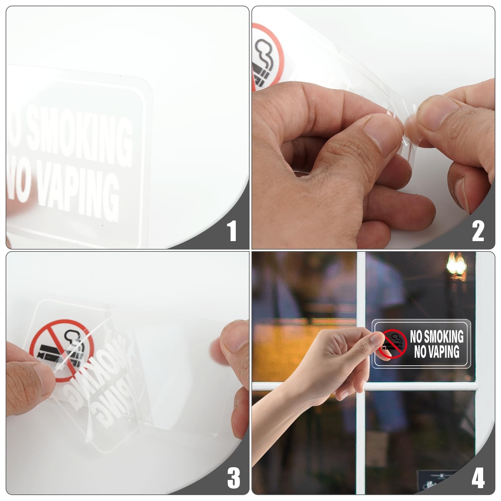 10 Pack 2×4 Inch No Smoking Sticker Self Adhesive Decals for Vehicles Cars