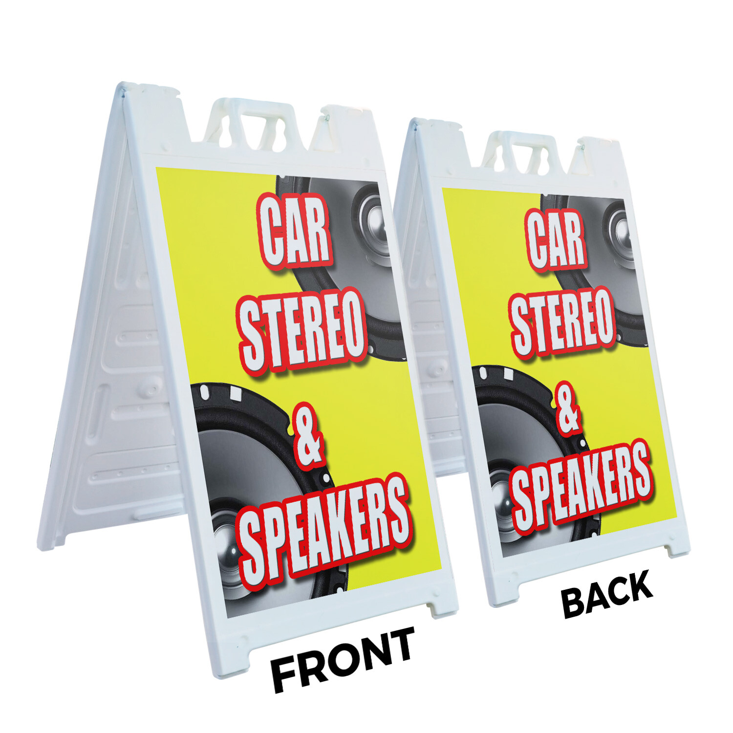 A-frame Sidewalk Car Stereo & Speakers 24&Prime; x 36&Prime; Double Sided A-Frame Sidewalk S
