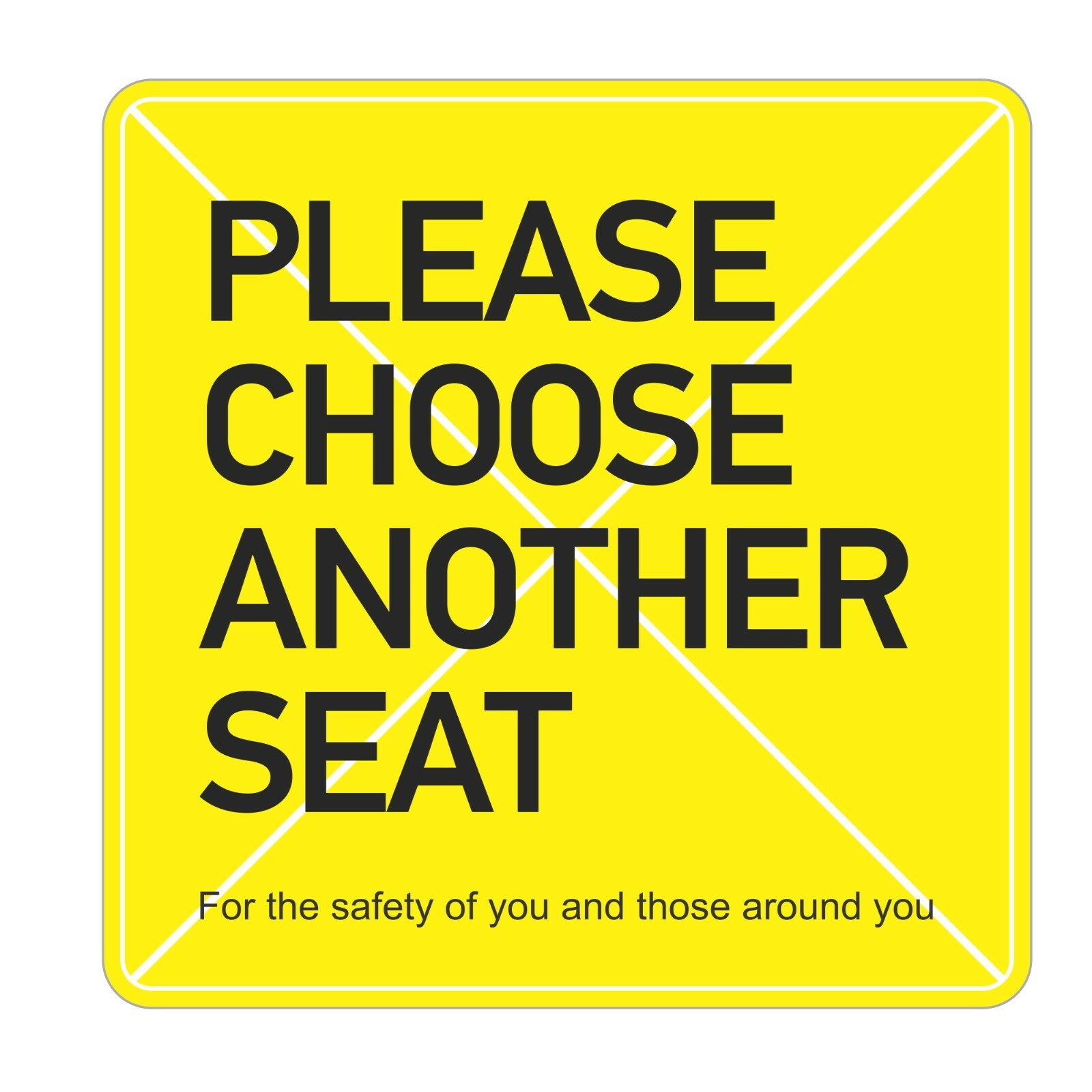 Social Distancing Choose Another Seat Signs 40 Pack With Minor Defects Vinyl