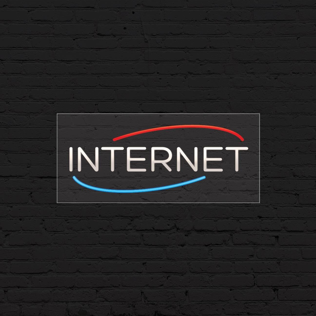 Internet Sign for Business Displays | LED Flex Neon | 32&Prime;W x 13&Prime;H x 1&Prime;D