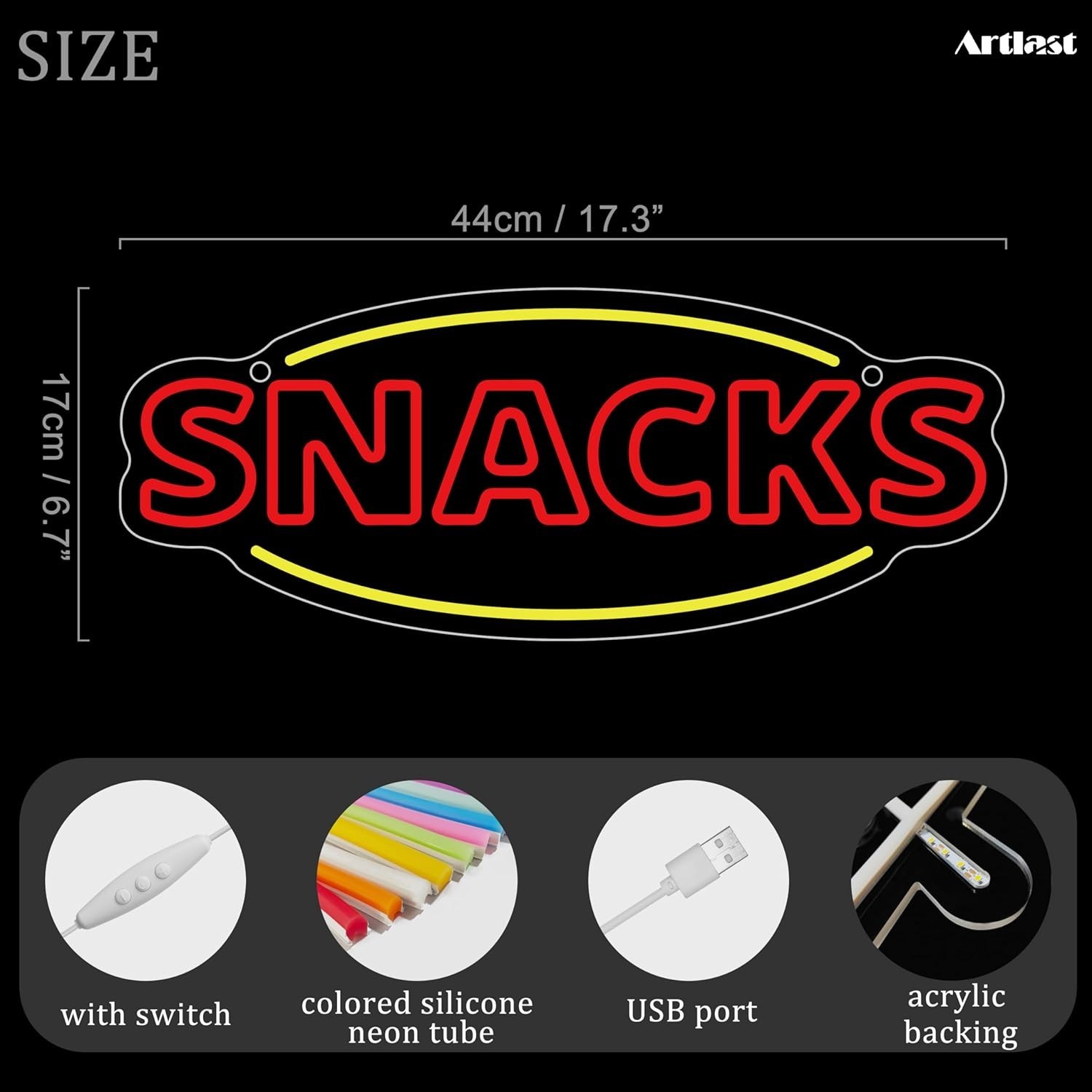 Snacks Led Neon Sign
