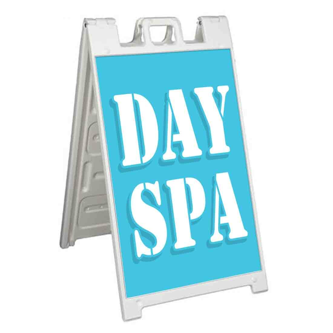 DAY SPA Signicade 24×36 Aframe Sidewalk Sign Banner Decal RESORT