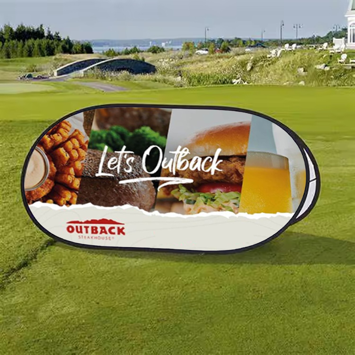 Oval Popup banner A-board Sign Banner Display-We Provide Professional Design