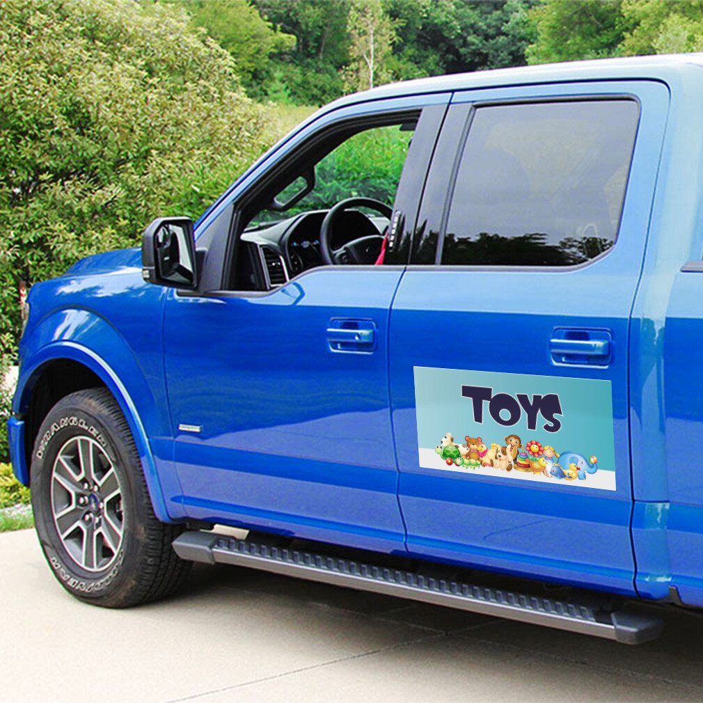 Car Magnet Set of 2 Toys Outdoor Advertising Printing B Industrial Sign