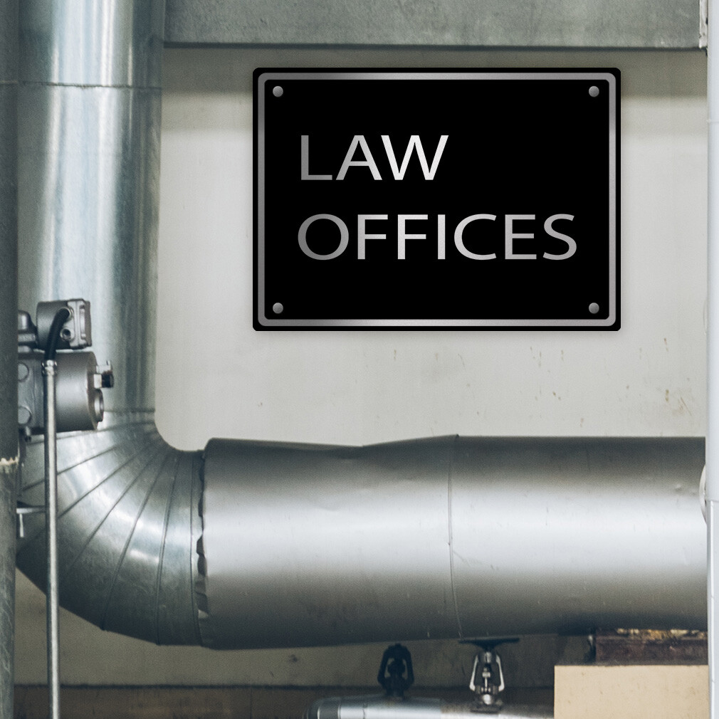 Horizontal Metal Sign Law Offices Business Weatherproof Street Signage