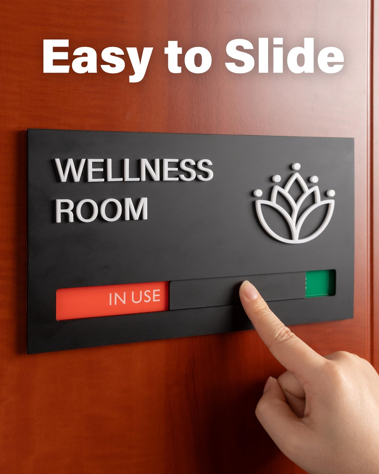 Wellness Room Do Not Disturb Privacy Slide Door Sign In Use Available Slider