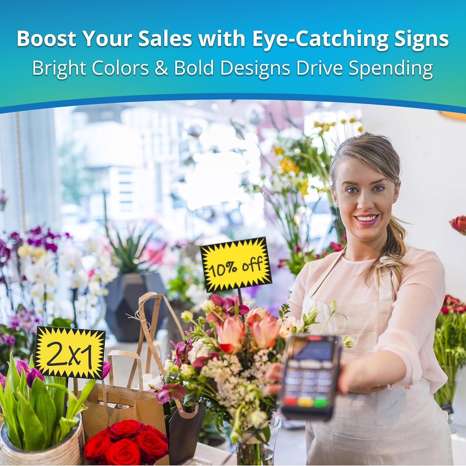 Price Burst 60 Yellow Sign Pack. Boost Sales with Bright Display Tags. Durabl…