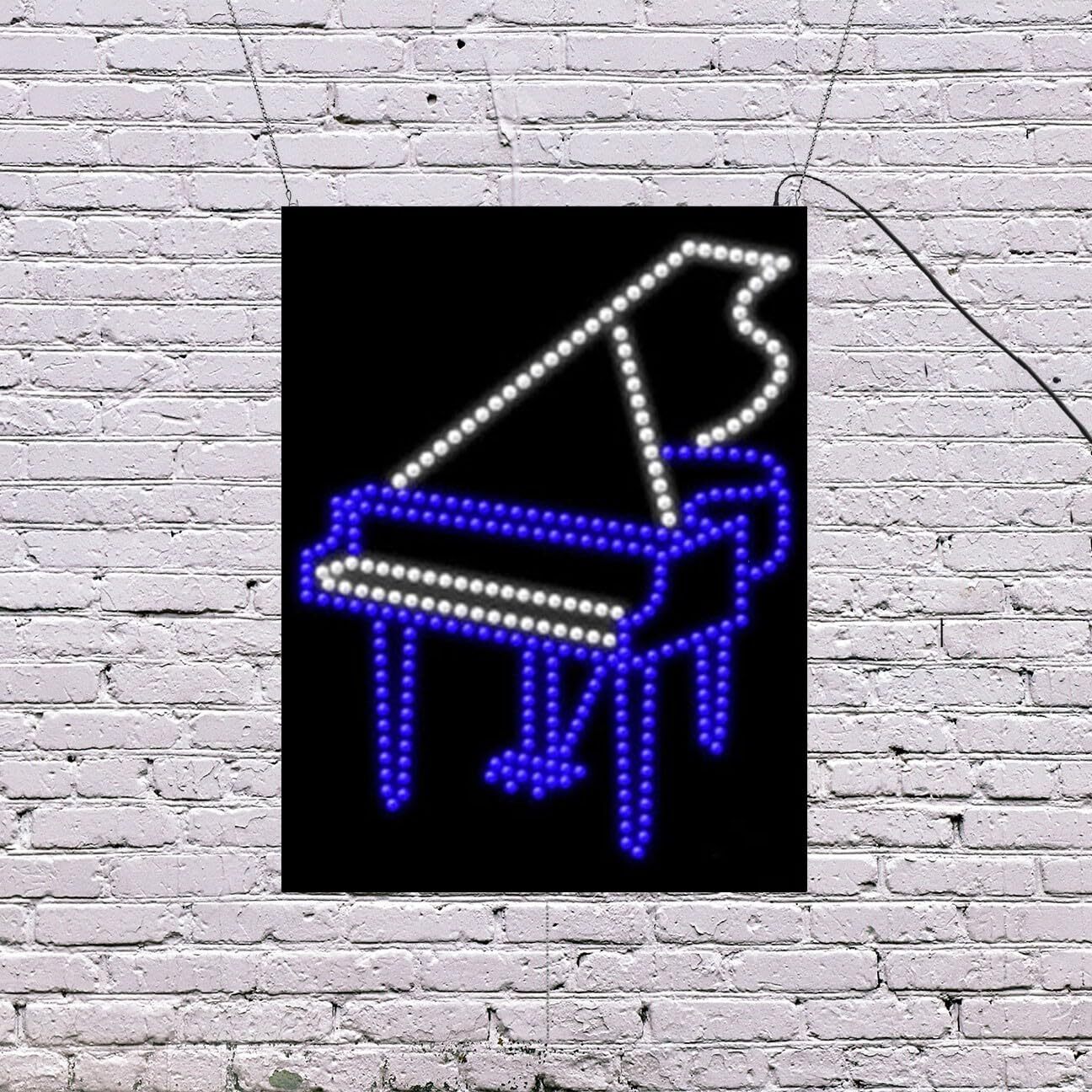 LED Piano Sign | Light Up Sign | 26&Prime;H x 20&Prime;W x 2&Prime;D