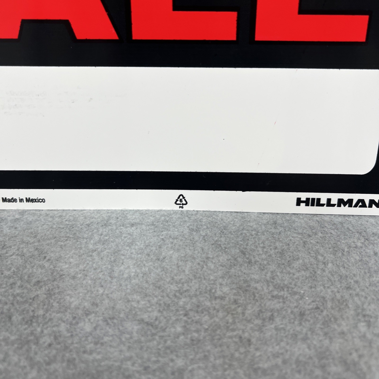 Lot of 5 FOR SALE Signs Hillman 839928 8&Prime;x12&Prime; Red Plastic