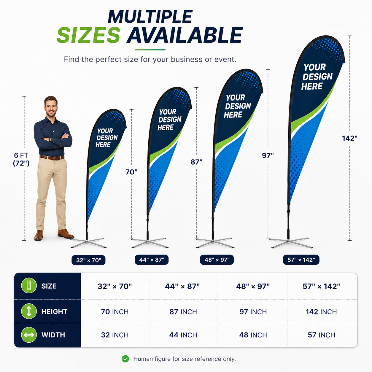 Custom Teardrop Flag Banner Printing | Full Color Single & Double Sided