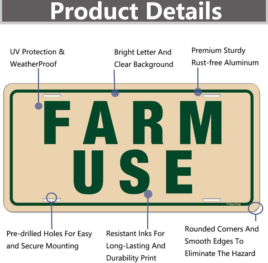 2 Pack Farm Use Id Tag Signs 12 X 6 Inches Metal Farm Signs Reflective Sturdy Ru