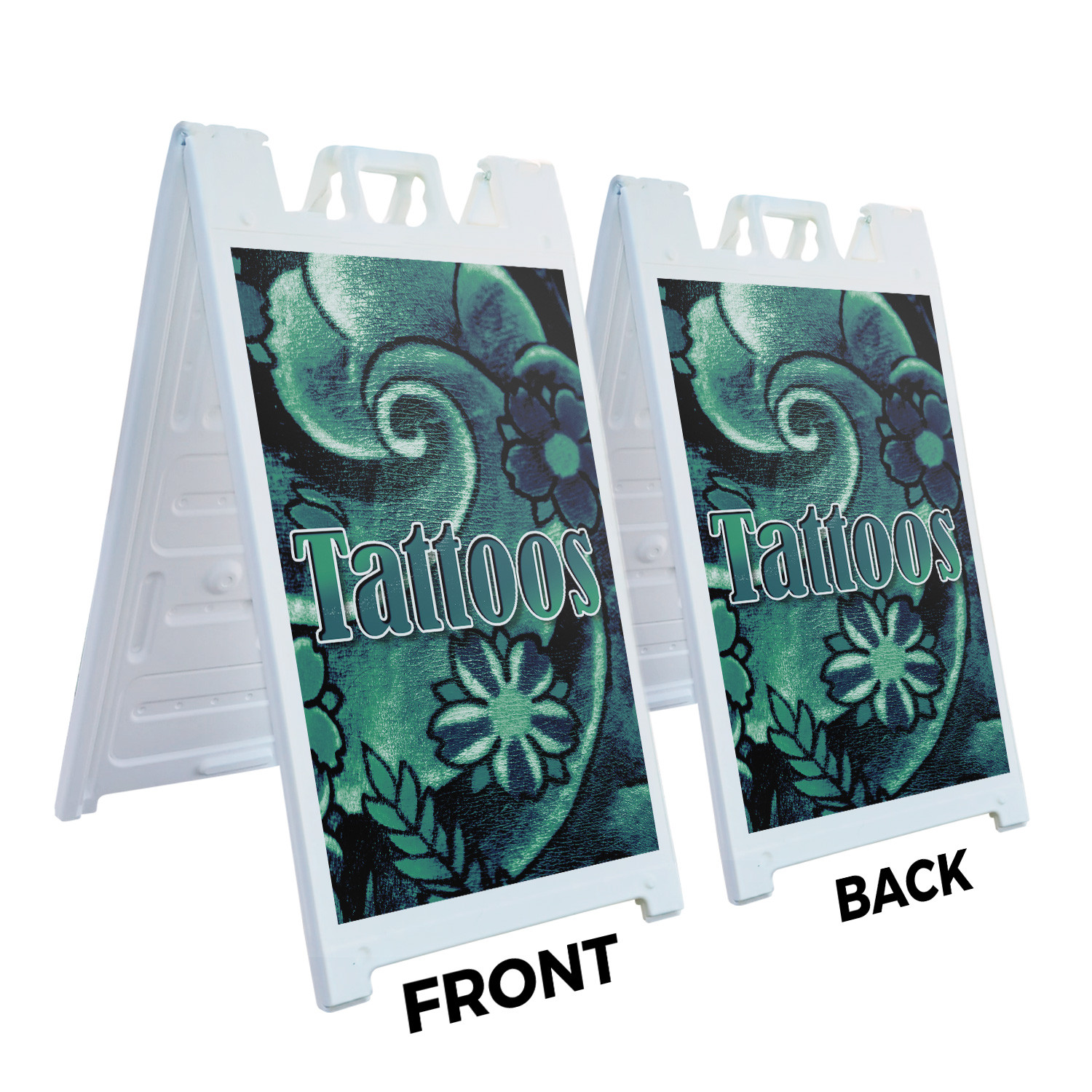 Tattoos Heavy Duty A-Frame Sidewalk Sign Professional Services Artistic Unique