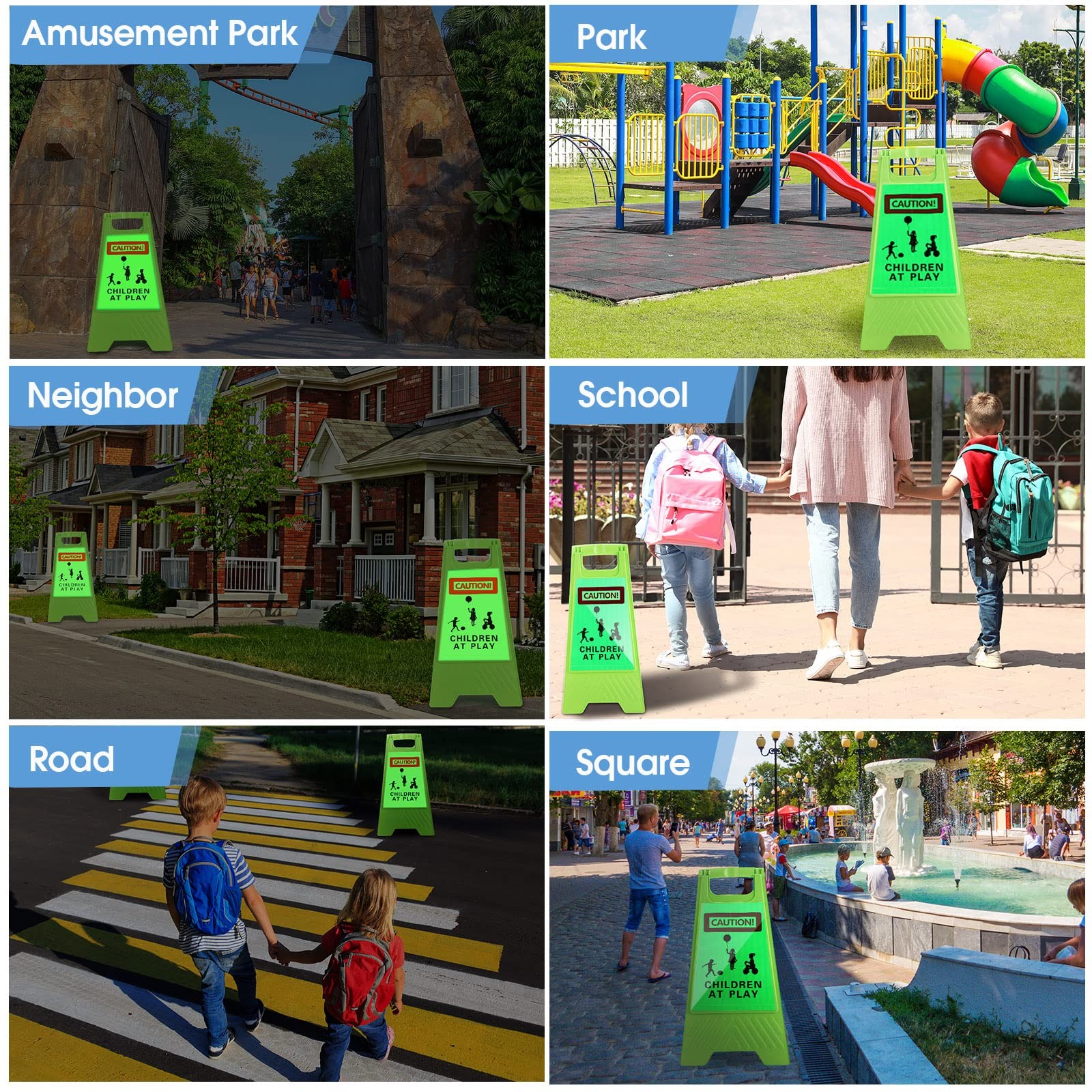 2 Pieces Reflective Kids Playing Sign for Street Slow Down Kids at Play Sign …